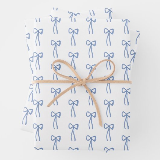 リトルボーブルーコケットシャワーギフトラップ ラッピングペーパーシート (インサイチュ)