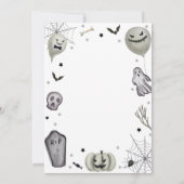 リトルボーモダン幽霊ボーイベビーシャワー サンキューカード (裏面)