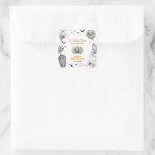 リトルボーモダン幽霊ボーイベビーシャワー スクエアシール (バッグ)