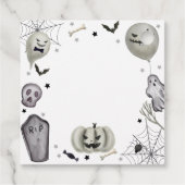 リトルボーモダン幽霊ボーイベビーシャワー フェイバータグ (裏面)