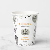 リトルボーモダン幽霊ボーイベビーシャワー 紙コップ (裏面)