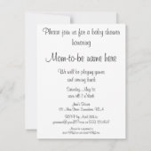 リトルボーPeep、子供部屋韻ベビーシャワーパーティー 招待状 (裏面)