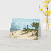 リトルポイントセーブルライトハウスグリーティングカード カード (黄色い花)