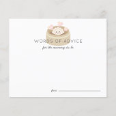 リトルポツシールベビーシャワーアドバイスカード (正面)