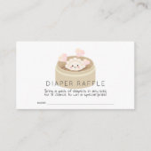 リトルポツステッカー赤ちゃんシャワーおむつラッフルチケット エンクロージャーカード (正面)