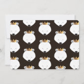 リトルポーラークラウンワンアニマルファースト誕生日 招待状 (裏面)