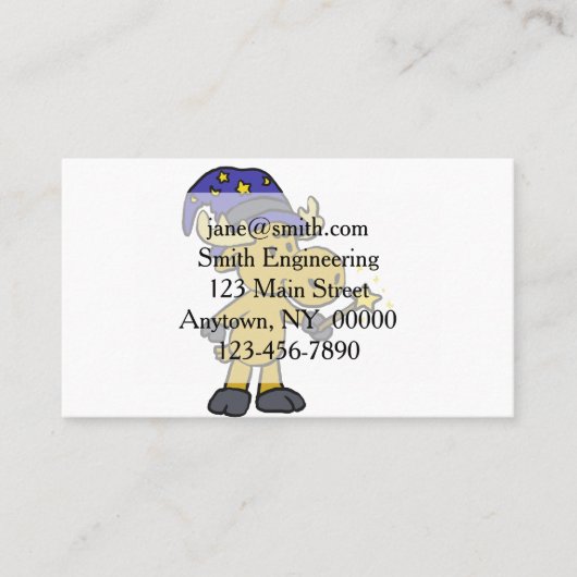 リトルマウスのウィザードの実行魔法 |戻る色の選択 名刺 (正面)