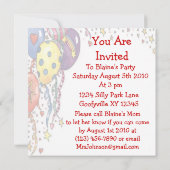 リトルマウスパーティー時間 招待状 (裏面)