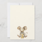 リトルマウスボーイ誕生日ターニング2 招待状 (裏面)