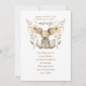 リトルマウス最初の母の日のグリーティングカード 招待状 (正面)