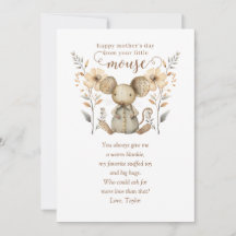 リトルマウス最初の母の日のグリーティングカード