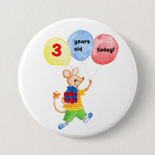 「リトルマウス」第3バースデーボタン 缶バッジ