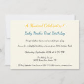 リトルマエストロ1歳のパーティー 招待状 (裏面)