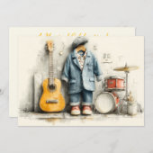 リトルマエストロ1歳のパーティー 招待状 (正面/裏面)