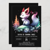 リトルマジカルウルフ誕生日 招待状 (正面/裏面)