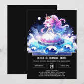 リトルマジカルプリンセス誕生日 招待状 (正面/裏面)