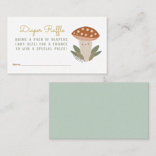 リトルマッシュルームおむつラッフルエンクロージャー エンクロージャーカード (正面/裏面)