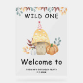 リトルマッシュルームの最初の誕生日パーティー アクリルサイン (正面)