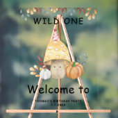 リトルマッシュルームの最初の誕生日パーティー アクリルサイン (ニュートラル)