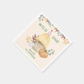 リトルマッシュルームの最初の誕生日パーティー スタンダードカクテルナプキン (角)