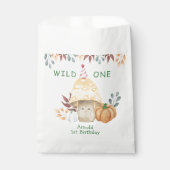 リトルマッシュルームの最初の誕生日パーティー フェイバーバッグ (正面)