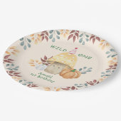 リトルマッシュルームの最初の誕生日パーティー ペーパープレート (アングル)