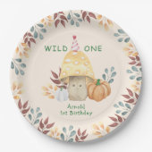 リトルマッシュルームの最初の誕生日パーティー ペーパープレート (正面)