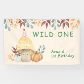 リトルマッシュルームの最初の誕生日パーティー 横断幕 (横)