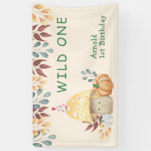 リトルマッシュルームの最初の誕生日パーティー 横断幕 (縦)