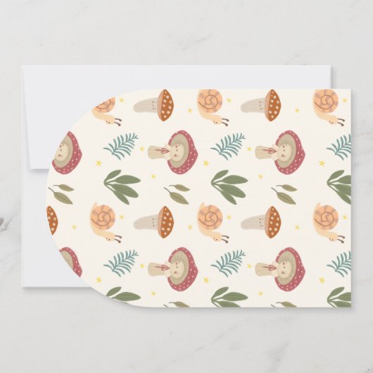 リトルマッシュルームベビーシャワー招待状 招待状 (裏面)