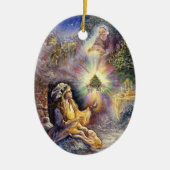 リトルマッチガールクリスマス飾り セラミックオーナメント (正面)