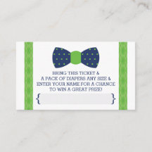 リトルマンおむつラッフルチケット、ブルー、グリーン