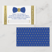 リトルマンオムツラッフルチケット王室の、ブルー、金ゴールド エンクロージャーカード (正面/裏面)