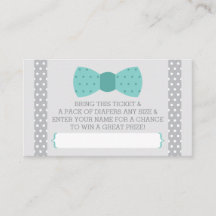 リトルマンオムツラッフルチケット、ティール（緑がかった色）、グレー