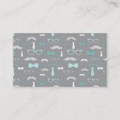 リトルマンオムツラッフルチケット、ティール（緑がかった色）、グレー エンクロージャーカード (裏面)