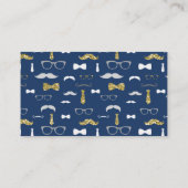 リトルマンオムツラッフルチケット、金ゴールド、海軍 エンクロージャーカード (裏面)