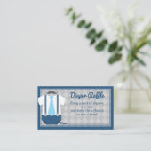 リトルマンオムツラッフルベビーシャワー エンクロージャーカード (スタンド正面)