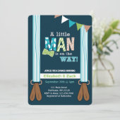 リトルマンサスペンダーズベビーシャワー招待状 招待状 (スタンド正面)