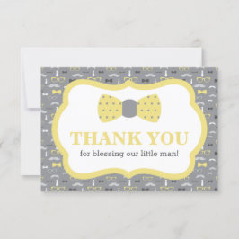 リトルマンサンキューカードイエローとグレー サンキューカード