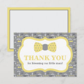 リトルマンサンキューカードイエローとグレー サンキューカード (正面/裏面)