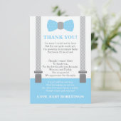 リトルマンサンキューカード、ベビーブルー、グレー サンキューカード (スタンド正面)