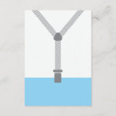 リトルマンサンキューカード、ベビーブルー、グレー サンキューカード (裏面)