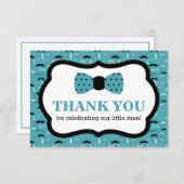 リトルマンサンキューカード、ボウタイ、ティール(緑がかった色)、ブラック サンキューカード (正面/裏面)