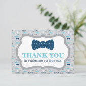 リトルマンサンキューカード、ボウタイ、ブルー、グレー サンキューカード (スタンド正面)