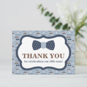 リトルマンサンキューカード、ボウタイ、ブルー、ブラウン サンキューカード (スタンド正面)