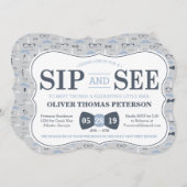 リトルマンシップと参照ベビーシャワー招待状 招待状 (正面/裏面)