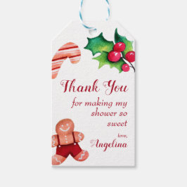 リトルマンジンジャーブレッドクリスマスベビーシャワーのお気に入り ギフトタグ