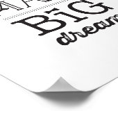 リトルマンビッグドリームスクラシックベビー子供部屋アート ポスター (角)