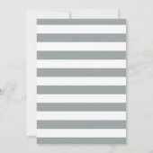 リトルマンベビーシャワー招待状ティール（緑がかった色）グレーカード 招待状 (裏面)