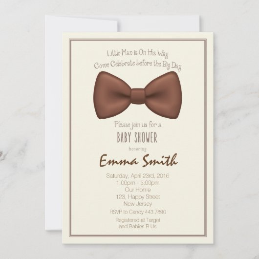 リトルマンベビーシャワー招待状 招待状 (正面)